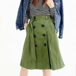 Never Worn J. Crew Green Chino Skirt